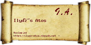 Ilyés Atos névjegykártya